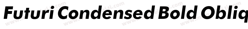 Futuri Condensed Bold Oblique字体转换